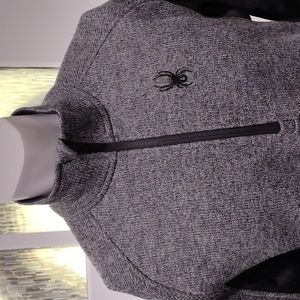 Spyder black and grey zip pullover. Large. Mint condition